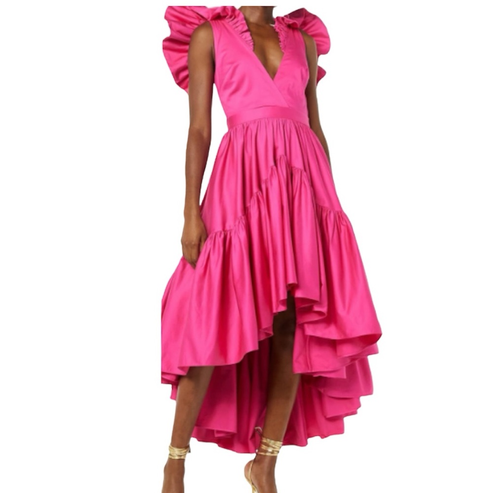 BNWT “Making The Cut” Ruffle Dress high low with Flounce